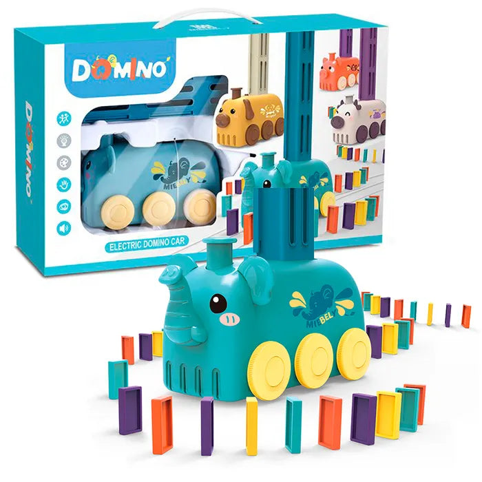 Trencito Elefante Fichas Dominó Con Luz Y Sonido