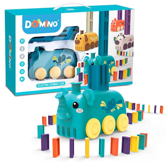 Trencito Elefante Fichas Dominó Con Luz Y Sonido