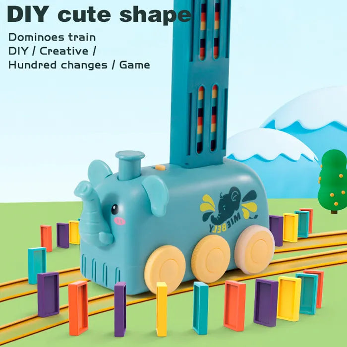 Trencito Elefante Fichas Dominó Con Luz Y Sonido