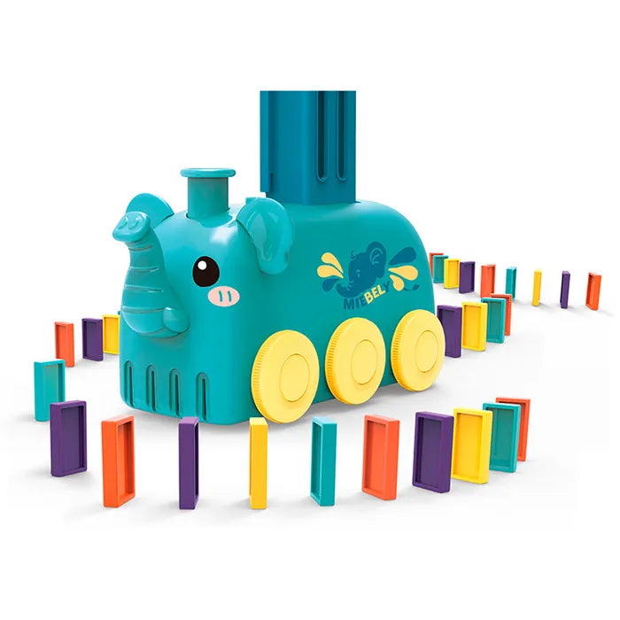 Trencito Elefante Fichas Dominó Con Luz Y Sonido