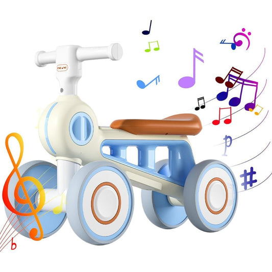 Triciclo Con Luces Y Sonido Tipo Moto Azul