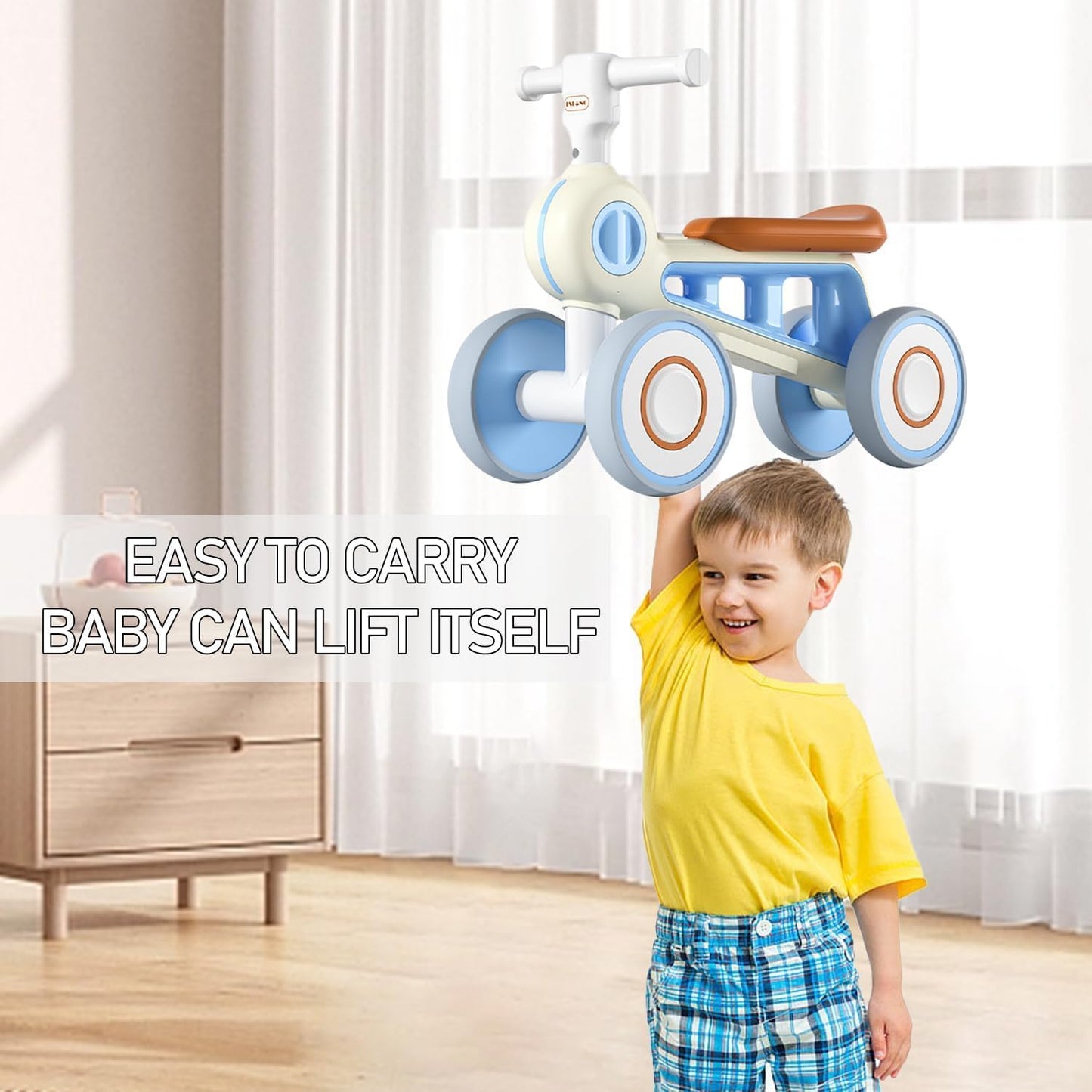 Triciclo Con Luces Y Sonido Tipo Moto Azul