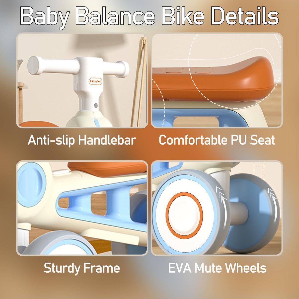 Triciclo Con Luces Y Sonido Tipo Moto Azul