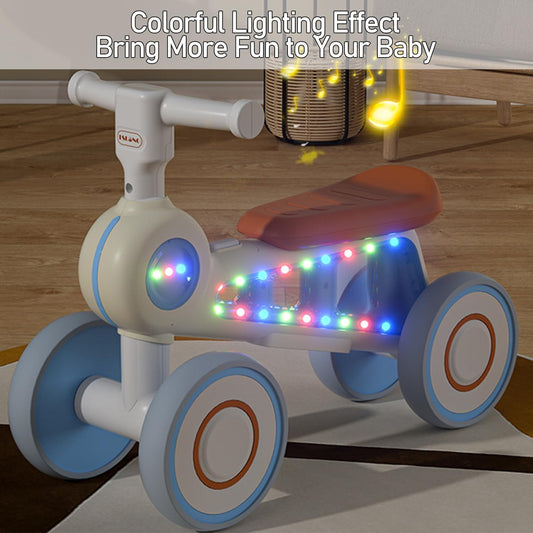 Triciclo Con Luces Y Sonido Tipo Moto Rosa