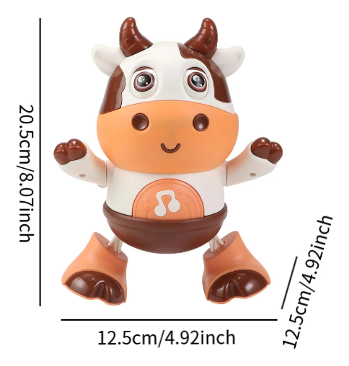 Vaca Bailarina Juguete Musical Con Movimiento Y Luces