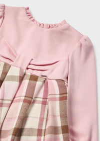 Vestido Manga Larga Cuadros Mayoral 2978 Niña