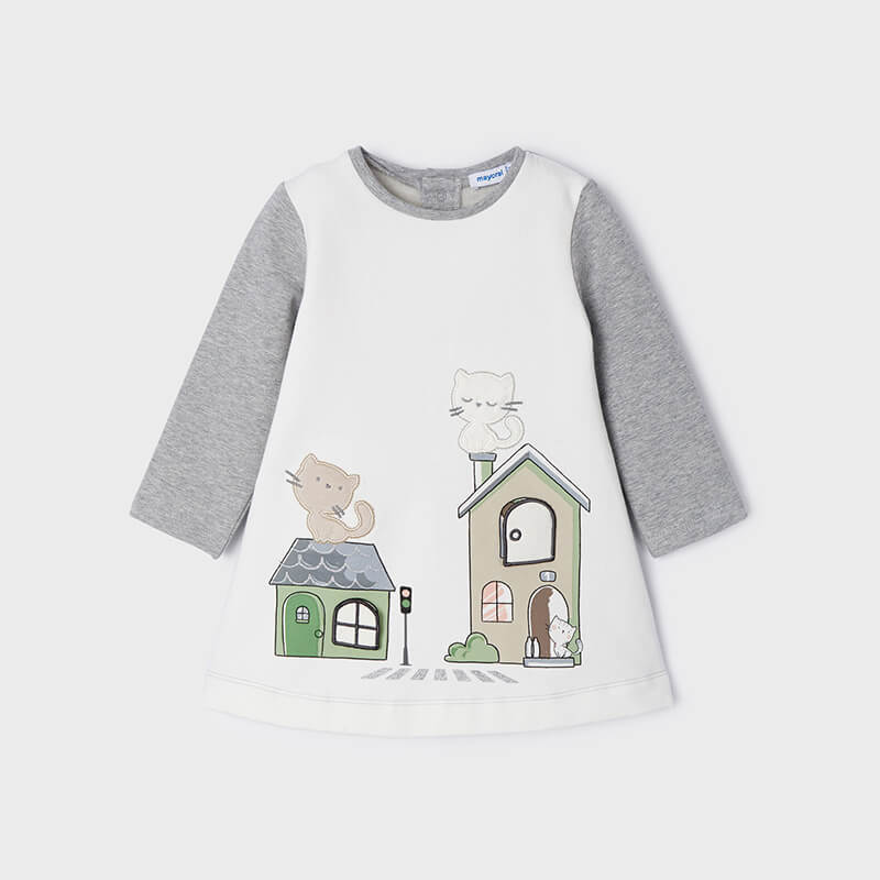 Vestido Tipo Batola Manga Larga Mayoral 2951 Niña