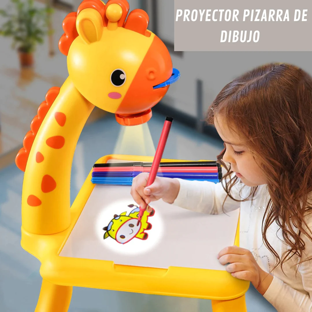Mesa Proyector Para Pintar Dibujar Niños Amarillo Juego Didáctico